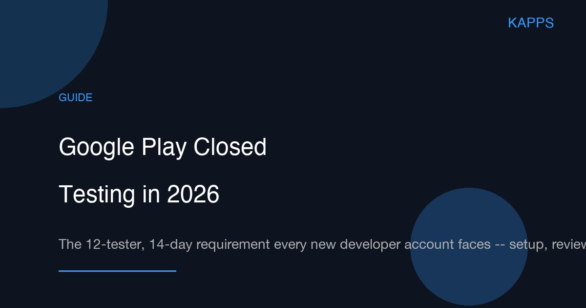 Google Play Closed Testing in 2026