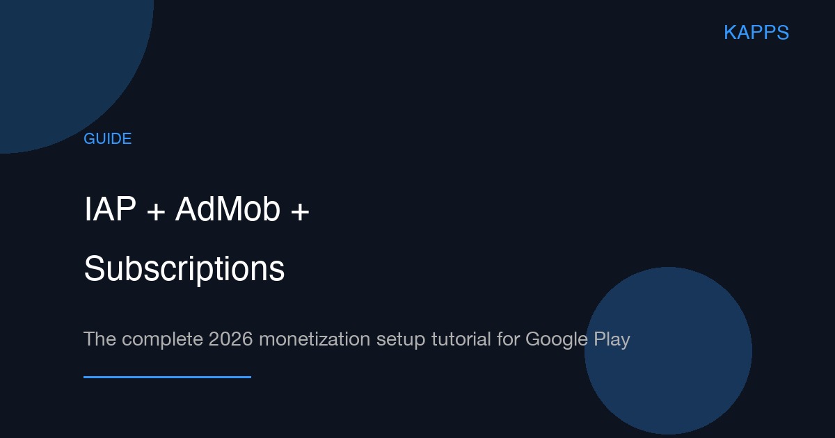 2026年Google Play变现配置