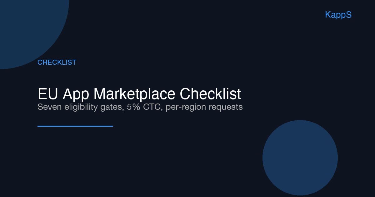 Alternative App Marketplaces in the EU in 2026: The Operator Eligibility Checklist